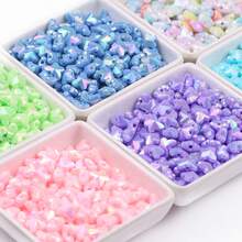 50pcs Colorful Solid Acrylic Butterfly Beads, DIY Jewelry Making Beads, DIY Craft Supplies, Friendship Gifts, Home Decor, Small Item Decoration - Butterfly - View 2