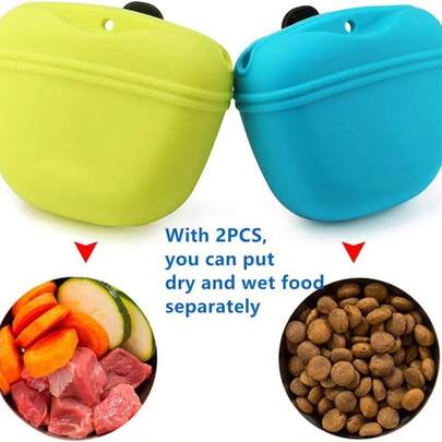 Silicone Pet Training Treat Pouch, Dog Snack Bag For Outdoor Training, Pet Treat Bag, Dog Food Bag