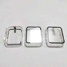 3pcs Transparent Tempered Glass Protective Case Compatible With Apple Watch Series 11/10/9/8/7/6/5/4 | 42mm 46mm 45mm 41mm 40mm 44mm Screen Protector, Clear Protective Cover, Hard Shell Type - 3pack Transparent - View 8