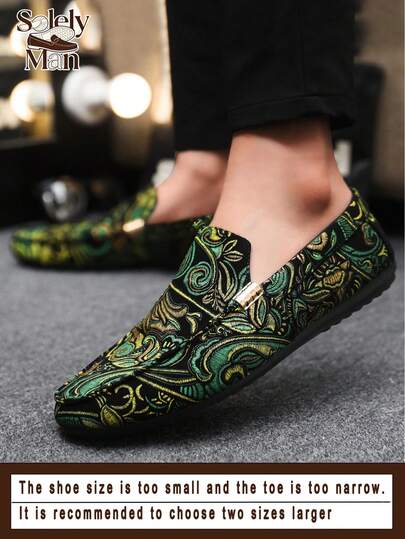 Men's Loafers New Casual Shoes Versatile Moccasins Slip-On Boat Shoes Slouchy Shoes Leather Flat Men's Shoes Black Boat Shoes Men's Shoes Business Formal Shoes (Run Small And Narrow, Please Order 2 Sizes Up)