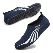 男士水鞋、潜水鞋、游泳鞋、成人速干水袜、赤脚防滑沙滩鞋，适合沙滩游泳、冲浪、游泳池、湖泊、河流。 - 藍色 - 查看 3