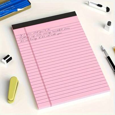 A5 Notebook With Removable Pages And Bookmark - Lined Notepad For Work And Education