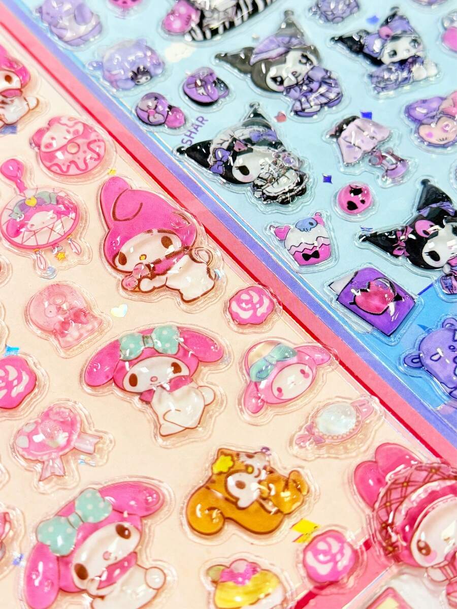 Cute Mini Reusable Stickers, Suitable For Planner, Diary, Notebook, Laptop, Phone Case And Decoration - Multicolor - View 1