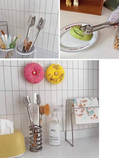 1pc Stainless Steel Clip, Suitable For Sugar Cubes, Ice Cubes, Mini Fruits, Tea Drinks, Candies And Desserts. Kitchen Supplies, Great For Kitchen, Restaurant, Cafe, Afternoon Tea, Gifts, Weddings And Parties. Also An Excellent Gift For Ramadan And Eid Al-Fitr.