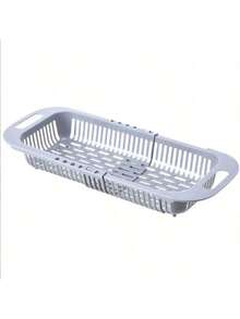 1 Peça Coador Dobrável e Ajustável para Pia de Cozinha, Filtro Multifuncional para Lavar Frutas e Vegetais com Bandeja de Gotejamento, Suporte de Plástico ABS, Design Compacto, Adequado para Uso Doméstico, Itens de Cozinha, Acessórios de Cozinha, Utensílios de Cozinha - Multicolorido - Visão 4