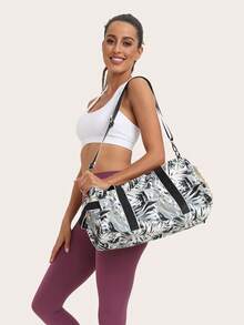 Torba na siłownię do ćwiczeń jogi o dużej pojemności z przegrodą na rzeczy suche i mokre, miejscem na buty, może być noszona na ramieniu lub w dłoni. - Wielokolorowe - Zobacz 2