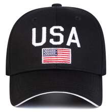 1Piece Men USA US Flag Embroidered Baseball Cap Outdoor Adjustable Sunscreen Leisure Hat Spring Autumn Travel Tourism Beach Vacation - Nhiều màu - Xem 4