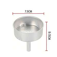 1 pieza de embudo para café, duradero y resistente a caídas, con orificios de filtración distribuidos uniformemente que permiten filtrar eficientemente los residuos de café molido, ideal para la preparación de café filtrado manual, café de goteo, filtrado de residuos de té y envase de ingredientes en polvo, - 101109 Plata - Ver 2