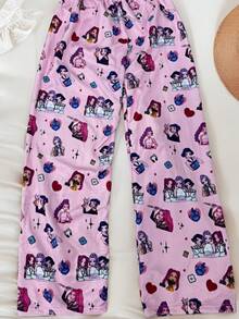 1pc KPOP Anime Print Loose Casual Lounge Pants, Multiple Colors, Korean Style, Autumn/Winter Thermal Lining - Multicolor - View 22