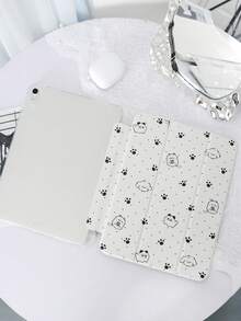 1 件装可爱猫爪印彩绘平板电脑保护套，兼容 iPad Mini 4/Mini 5/Mini 6/Mini 7/Air/Air 2/9.7/10.2/10.5/Air 4/Air 5/10.9/Pro 11 英寸/第十代/iPad Air 11 英寸 (M2)-2024/iPad Pro 11 英寸 (M4)，不含触控笔，内置触控笔插槽，三折支架，TPU 软边保护，防摔耐磨，磁吸式睡眠/唤醒功能，简约/创意/个性化/趣味/可爱/小众平板电脑保护套 - 黑色 - 查看 4