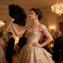 Evantai luxos din pene de struț, în stil vintage palatal, cu mâner decorat cu perle incrustate cu diamante sculptate în aur, recuzită foto pentru Hanfu și Qipao, evantai elegant de mână pentru banchete și baluri, accesoriu elegant și ornament decorativ pentru casă, Ziua Femeii, articole esențiale de călătorie, cadouri de nuntă, Y2k, dormitor, accesorii auto pentru femei, decor bucătărie, lucruri drăguțe - Multicolor - Vizualizare 4