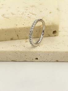 316L Surgical Steel Zirconia Earrings, 16G, 6mm/8mm/10mm/12mm Options - Low Allergy Hinged Clasp, Suitable For Septum, Cartilage, Helix, Tragus, Conch, Inner Ear, Unisex Gift - Silver - View 8