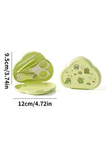 5件套云朵造型指甲钳套装/儿童指甲钳套装/卡通设计/剪刀采用优质碳钢制成，坚固耐用；镊子边缘圆润无毛刺。套装包含：1个收纳盒/1把指甲钳/1把指甲锉/1把剪刀/1把镊子 - 雲指甲刀套裝 - 查看 9