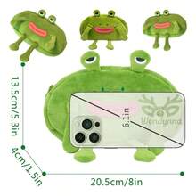 Lapicera Peluche Estuche Gran Capacidad Escolar Organizador - Verde - Ver 7