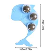 Bola Interactiva de Hierba Gatera en Forma de Delfín: Diversión Felina Garantizada - Color Aleatorio - Ver 5