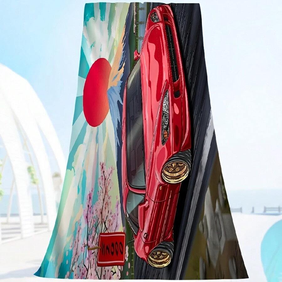 JDM Car Beach Towel Colorful Bath Towels For Girl Microfiber Quick Dry Custom Sand Free Beach Yoga Spa Gym Pool(1)