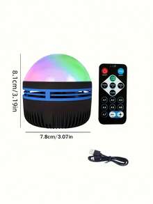 1pc Multi-Function Aurora Projection Lamp, LED Starry Sky Projection Light, USB Powered Starry Night Light, 360° Rotating Projection Magic Lamp, Aurora And Wave Dual Mode Starry Sky Projection Lamp. Suitable For Home Decor, Bedroom Decor, Living Room Decor, Holiday Decor, Party Decor, Valentine's Day Decor And Gifts - Starlight Projector - View 4