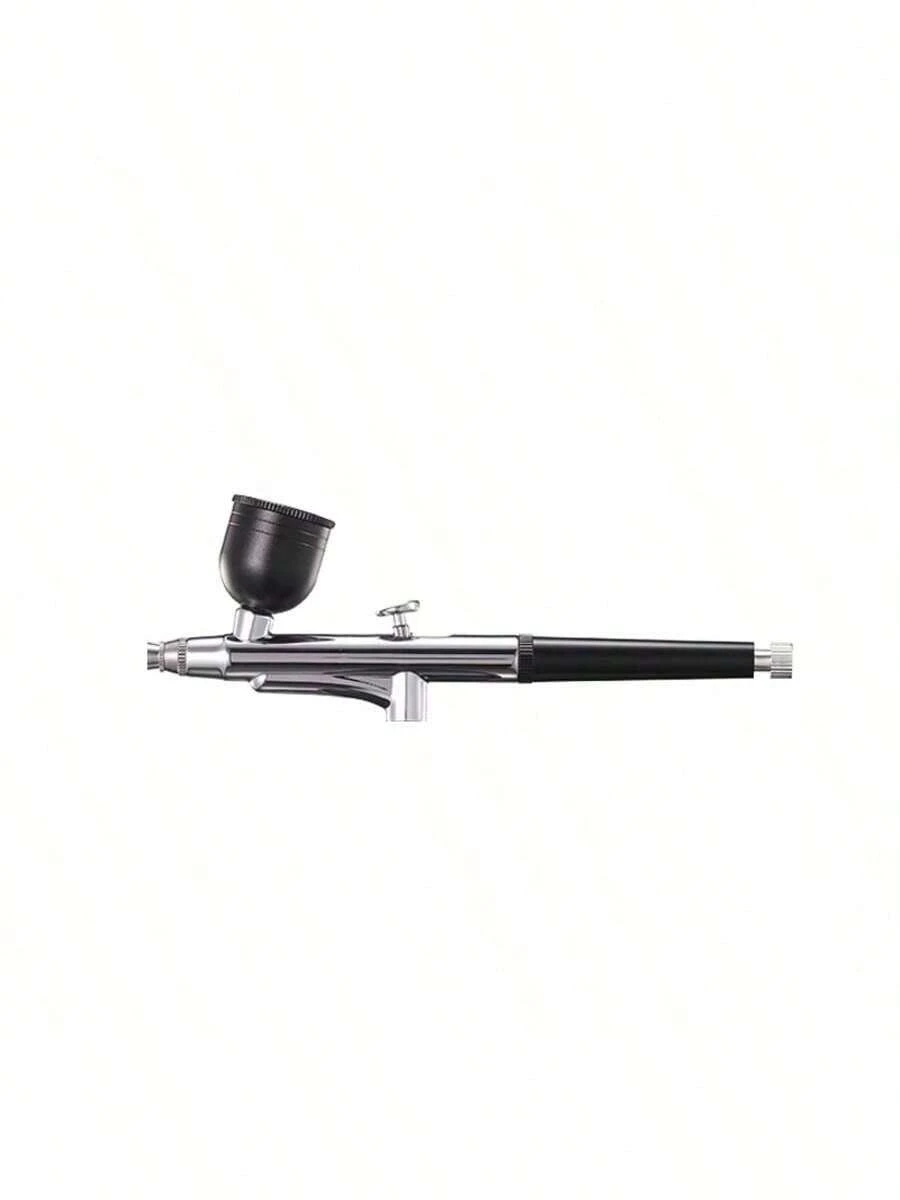 1pc 0.3mm Single-Action Airbrush Gun Kit, Tattoo Nail Art Tool Spray Pen Set, For Beauty Ink Car Repair, Metal Material, No Power Required, Crafts & Sewing Supplies - Painting Tools - Airbrush Accessories Tools - black Spray Gun Head - 查看 1