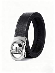 男士合金自动扣皮带 - 轻盈奢华时尚高端商务皮带，47英寸，牛仔皮带。适合派对聚会和办公室通勤，经久耐用 - 是节假日和周年纪念日送给男友和父亲的完美之选。 - 彩色 - 查看 5