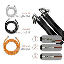 1 Set MOGOLD 3-Rope Professional Jump Rope Set, Weighted Fitness Exercise Equipment For Home Boxing, Steel Wire Rope - Grey - View 5