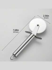 1把304不锈钢一体式披萨刀 - 木柄，单刃锋利刀片，烘焙专用，跨境烘焙必备，适用于学生宿舍、家庭厨房、旅馆、小型面包店，新年、母亲节、感恩节、毕业季的绝佳礼物