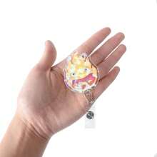 Funny Fire Flame Shaker Nurse Badge Reel Cute Retractable ID Badge Holder With Bacon And Eggs Design RN LPN CNA MA Nursing Student Medical Worker Teacher Doctor Name Badge Clip Accessories - 火焰 - 查看 4