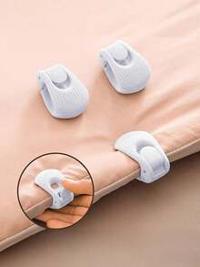4pcs Bed Sheet Clips - Heavy Duty Shell Clips Bed Sheet Fasteners, Non-Slip Mattress Grip Fits Thick Mattress, Home Hotel Bedding Clips - Multicolor - View 1