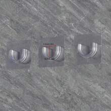 20 قطعة من حوامل قضبان ستائر الحمام بدون ثقب، شفافة، من البلاستيك ABS الحديث بدون ثقب، حوامل قضبان ستائر الحمام قابلة للتوسيع بدون ثقب، لاصقة قوية، سلسة، سهلة التركيب مع خطاطيف لاصقة قوية، ديكور حمام المنزل، ديكور الخريف، اكسسوارات الحمام، عودة إلى المدرسة - شفاف - مشاهدة 2