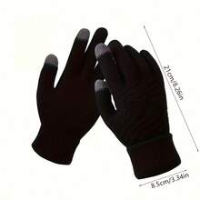 1 Pair Women's Winter Sports Gloves, Windproof Warm Cycling Driving Touchscreen Non-Slip Gloves - Multicolor - View 4