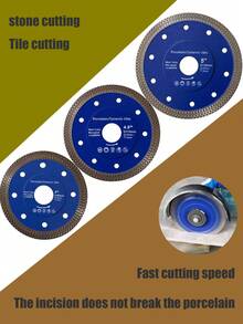 Stone Cutting Blades, Tile Cutting Blades, Glass Cutting Blades, Alloy Wood Panel Angle Grinder Cutting Blades, Brazed Flange Flat Grinding Cutting Discs, Rhinestone Saw Blades, Sharp , High-End Craftsmanship, Easy To Use - Multicolor - View 2