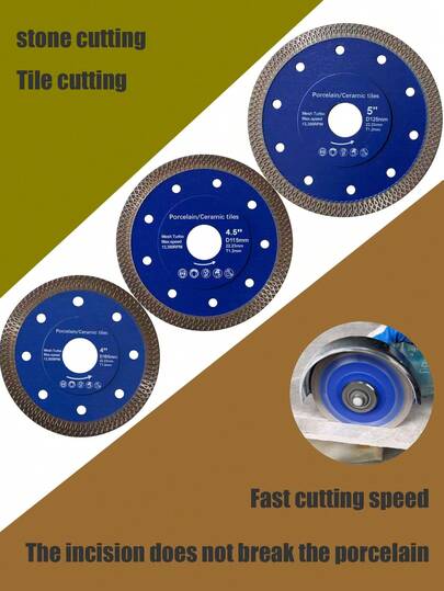 Stone Cutting Blades, Tile Cutting Blades, Glass Cutting Blades, Alloy Wood Panel Angle Grinder Cutting Blades, Brazed Flange Flat Grinding Cutting Discs, Rhinestone Saw Blades, Sharp , High-End Craftsmanship, Easy To Use