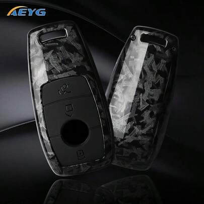 A、C、E、S、G、GLS、CLA 级 W213、W177、W205、W222、X167、W176 车型及 AMG 配件 ABS 碳纤维汽车钥匙扣套