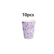10pcs/20pcs/50pcs/80pcs,Hallyu Theme Party Supplies Set, Including Purple Lightning Crack Plate, Napkin And Paper Cup, Suitable For Korean Animation Birthday Party Decoration, Baby Party And Tableware Arrangement,Kpop Birthday Party 7inch And 9inch Paper Plates,9oz Paper Cups And Tissues Decorations - 彩色 - 查看 11