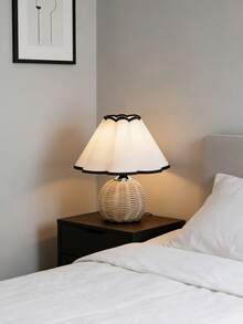 1pc USB Powered Woven Desk Lamp, Retro Style Lamp, Suitable For Bedside, Hostel, Dining Room, Camping, Warm Light Atmosphere Lamp - Warm white light - View 8