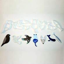 1/10pcs Animal & Bird Polymer Clay Cutters - Includes Fox, Whale, Fish And Cat Shapes, Cute Nature Themed Craft Tools Suitable For DIY Earrings, Jewelry Pendants - White - View 4