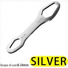 Universal Plum Blossom Wrench, Small Super-Hard Steel Wrench, Self-Tightening Wrench, 8 - 24mm Double-Headed Special-Shaped Manual Wrench - A - View 2