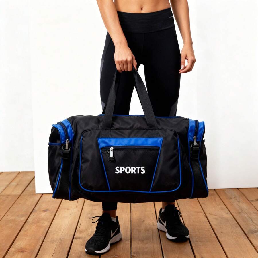 Travel Bag, Reisetasche, Sporttasche, Handgepäck, Suitable For Men, Women, Large Capacity, Multiple Compartments, Can Be Stored In Compartments. Dirt-Resistant, Small, Medium, And Large 3 Sizes Are Available. - Blue - View 1