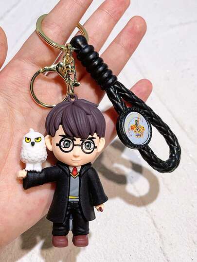 1件华纳兄弟哈利波特卡通可爱挂件，罗恩、赫敏、伏地魔毛绒玩偶包包挂件钥匙扣，适合生日、节日、派对、返校礼物、朋友礼物