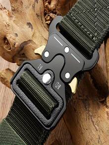 Tactical Functional Outdoor Multifunctional Nylon Waist Belt With Quick Release Metal Buckle, Suitable For Cargo Pants And Canvas Pants - Black - View 5