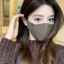 1件/3件装 女士休闲纯色黑色/棕色/深灰色防风保暖加厚柔软防护眼角面罩，适合旅行、户外、骑行、日常搭配 - A - 查看 4