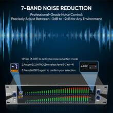 Studio-Grade 2U Dual-Channel 31-Band Digital Equalizer |   PC-Controlled Precision EQ With Live Spectrum Analysis & Advanced Noise Cancellation For Home Audio Systems - Black - View 5