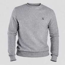 ZUKKER Set Of 2 Round Neck Sweatshirts, Unisex Cotton Jackets For Men And Women - 白/灰 - 查看 3