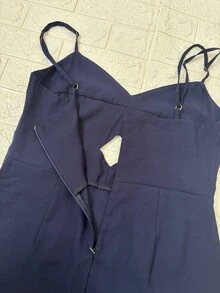 Short Dress, Girly - Navy Blue - View 3