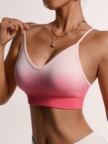 Áo ngực thể thao chéo màu hồng ombre - Nhiều màu - Xem 4