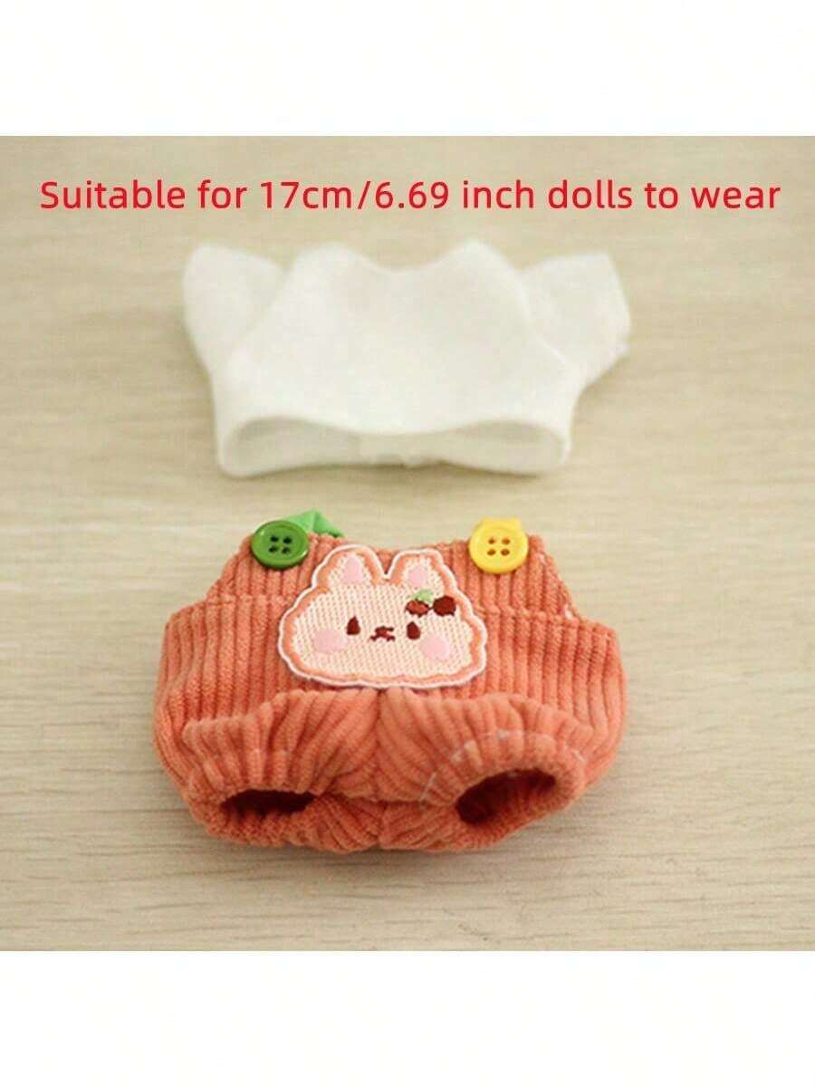 1 pezzo Vestiti solo (senza bambola), adatto per Labubu 1a/2a/3a generazione 17cm, set di vestiti intercambiabili, include tuta, cappello, top, accessori, costume da festa - Multicolore - Visualizzare 1