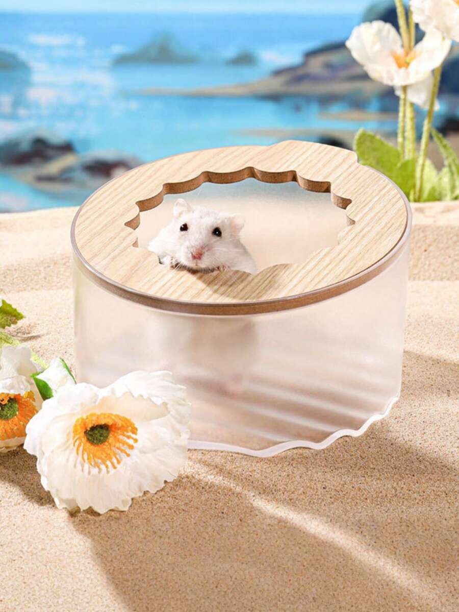 1PC Hamster Sand Bath Box, Small Animal Bathroom & Digging Room, Easy To Clean, For Dwarf & Hamster, Gerbil - Multicolor - View 1