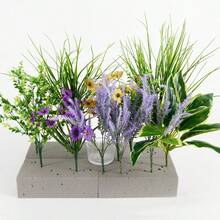 1 Pack (11pcs) Outdoor Artificial Lavender, Length Range 30-49cm, UV Protection, Suitable For Garden, Patio, Porch, Yard, Bedroom, Outdoor, Home Decor, Party, Shop, Restaurant, Office, Events - Multicolor - View 10