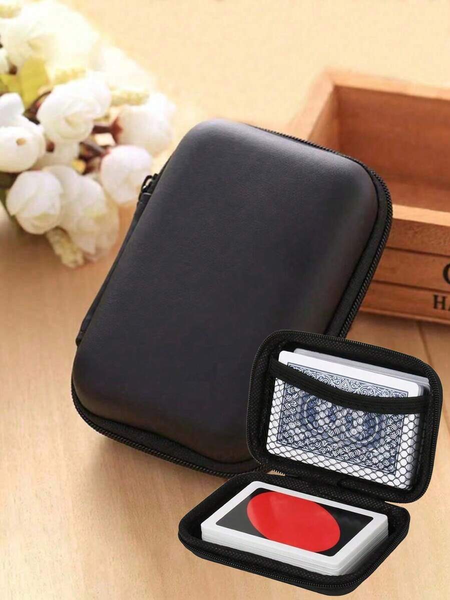 1个卡牌游戏盒，卡牌收纳盒，桌面游戏、塔罗牌、三国扑克牌保护套。便携式收纳盒，可存放耳机、数据线、扑克牌等。适合作为礼物送给男孩或女孩，也适合旅行、办公、宿舍使用。 - 彩色 - 查看 1