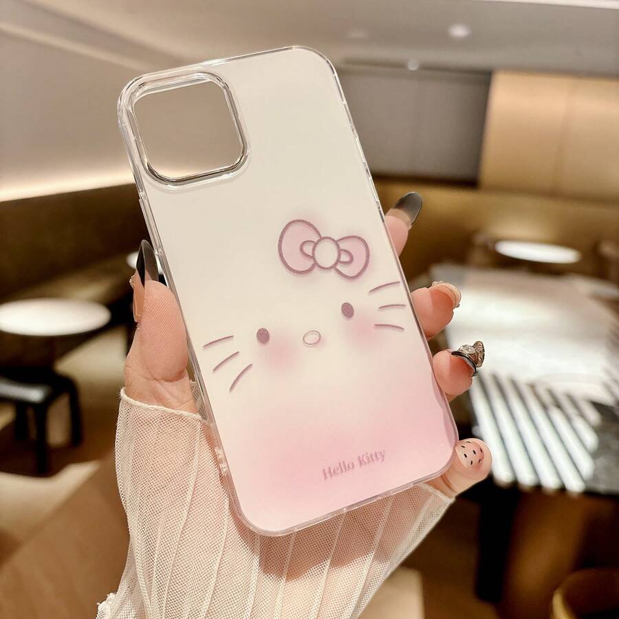 1 chiếc ốp lưng điện thoại Hello Kitty thời trang và sáng tạo của Sanrio, chống nước, chống sốc, chống trầy xước, thiết kế hình mèo, hoạt hình, Kuromi, sang trọng, lấp lánh, dễ thương và phong cách, tương thích với Apple Series 17, 11/12/12 Pro, 13/14/15, 13 Pro/14 Pro/15 Pro, 12 Pro Max/13 Pro Max/14 Pro Max/15 Pro Max, 16, 16 Pro, 16 Pro Max, 17, 17 Pro, 17 Pro Max. - đỏ mặt kt - Xem 1