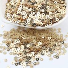Light Gold Flat Round Sequin 3mm-30mm Laser Gold Sequins Large Loose Paillettes Craft For DIY Sewing Applique Knitting Jewelry Making Embroidery 20gram - Multicolor - View 18